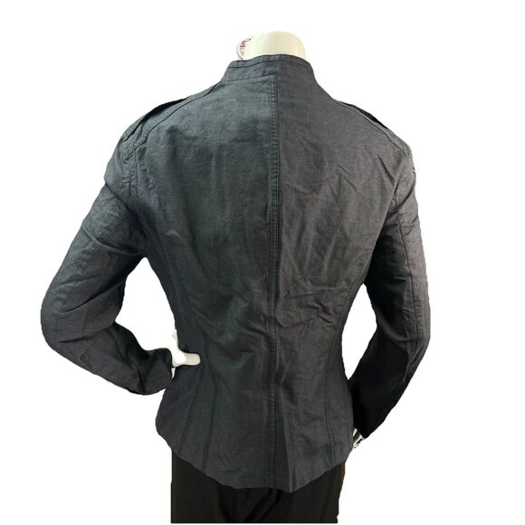 John Varvatos Mainline Men L/42 Asymmetrical Military Fleur De Lis Jacket Italy - Picture 6 of 16